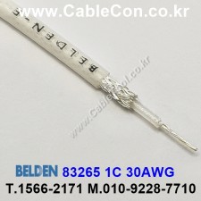 1m 벨덴83265 (미터당 ₩13,800) 벨덴케이블 83265 BELDEN 83265 1C 30AWG RG Cable 동축케이블 화이트