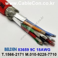 30m(롤) 벨덴83659 (미터당 ₩39,660) 벨덴케이블 83659 BELDEN 83659 9C 18AWG Plenum 자켓 CMP (레드)