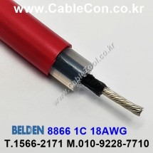 30m(롤) 벨덴8866 (미터당 ₩15,190) 벨덴케이블 8866 BELDEN 8866 1C 18AWG Hook Up Wire 레드