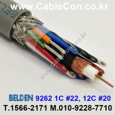 10m 벨덴9262 미터당 ₩33,730 벨덴케이블 9262 BELDEN 9262 1Coax 22AWG