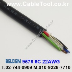 300m(롤) 벨덴9576 (미터당 ₩15,680) 벨덴케이블 9576 BELDEN 9576 6C 22AWG Multi Conductor
