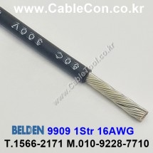 30m(롤) 벨덴9909 (미터당 ₩6,450) 벨덴케이블 9909 BELDEN 9909 1C 16AWG Hook Up Wire 블랙