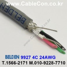 30m(롤) 벨덴9927 (미터당 ₩13,070) 벨덴케이블 9927 BELDEN 9927 4C 24AWG RS232 & RS423 크롬그레이