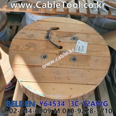 1500m(롤) 벨덴Y64534 (미터당 ₩3,800) 벨덴케이블 Y64534 BELDEN Y64534 3C 12AWG UL/CSA 600V제어용